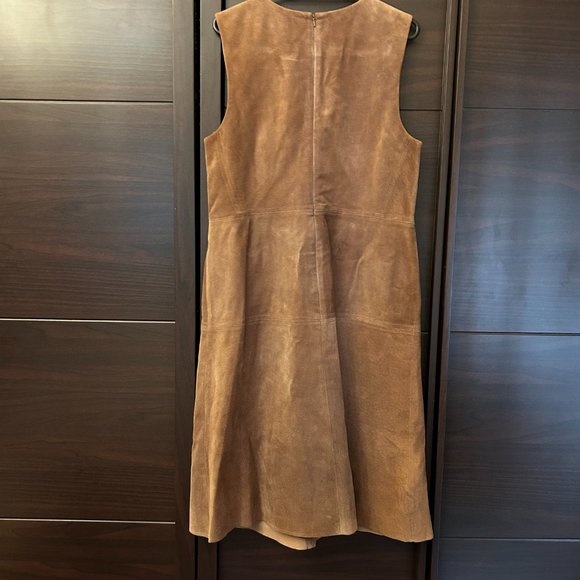 Country Road light brown suede leather dress, size 12, in good condition - Picture 3 of 5